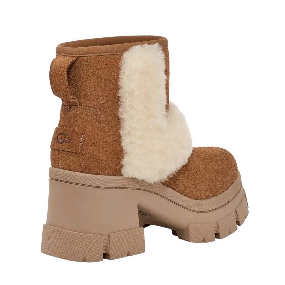 UGG Brooklyn Sunburst Waterproof Platform Bootie Size 9  S/N 1145710 Chestnut - Picture 5 of 12